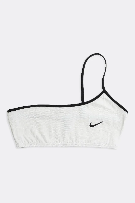 Women's High-Fashion Garments Rework Nike One Shoulder Bra Top - XS, S, M, L, XL